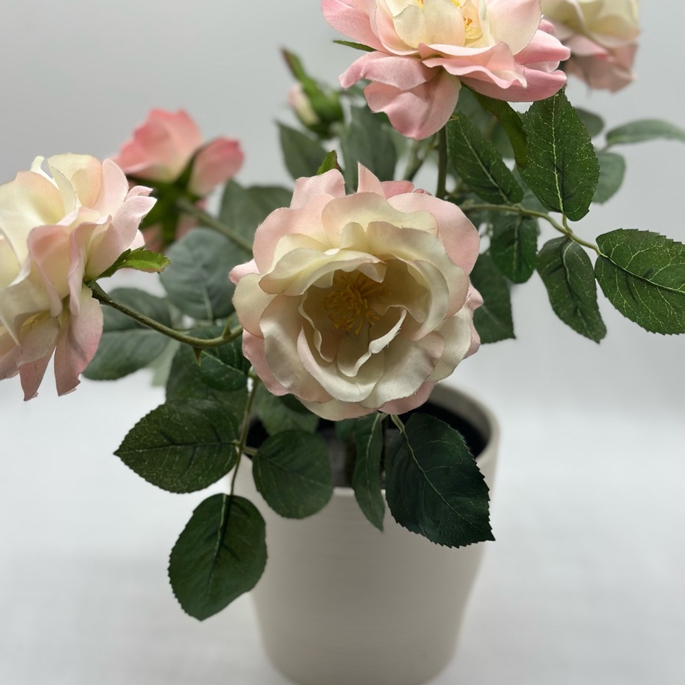 IKEA Pink and Cream Faux Rose Bouquet